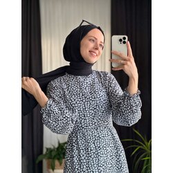 Siyah papatya elbise