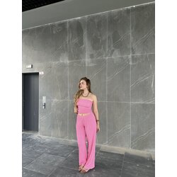 Gofre Pembe Straplez Takım