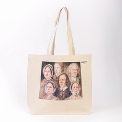 Heads of Six of Hogarth's Servants Kanvas Çanta