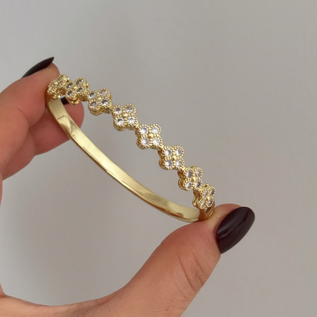 Altın kaplama marka model yonca kelepçe(57 mm)