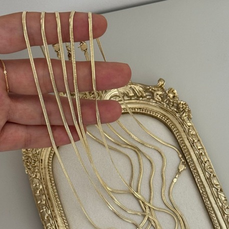 Xuping 2 mm yassı italyan kolye ( 60 cm )