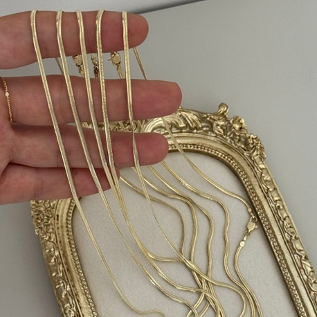 Xuping 2 mm yassı italyan kolye ( 50 cm )