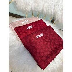 Çıtır yaprak desen pamuk jakar şal