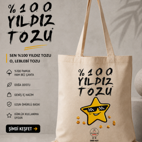 Kulplu Ham Bez Çanta - Yıldız Tozu