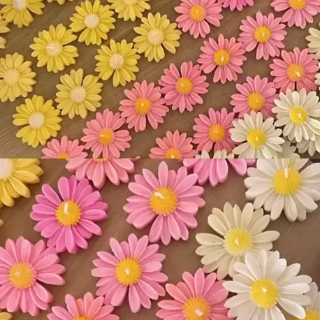 Çiçek Desen Dekoratif Mum Söz,nişan,mevlid Hediyelik Mum 5 Adet