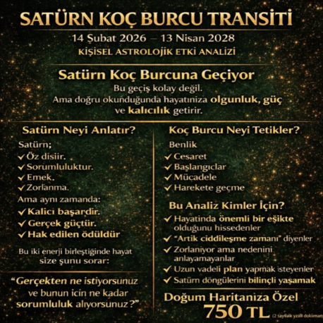 Doğum Haritanıza Özel Satürn Koç Analizi