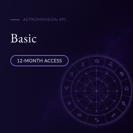 AstroMansion API Basic (Yearly)