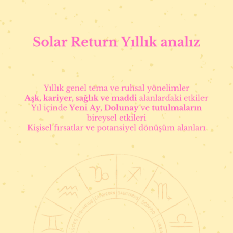 Solar Return Yıllık analız 