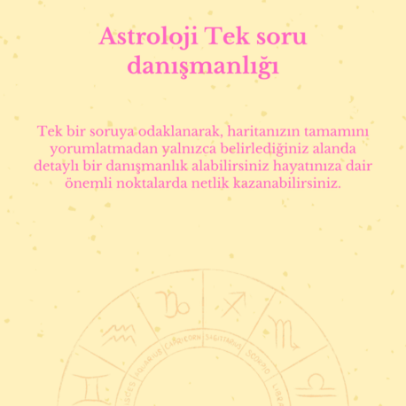 Astroloji Tek soru danışmanlığı