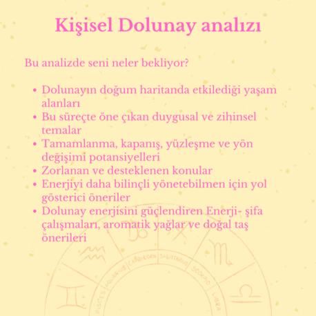 Kişisel Dolunay analızı