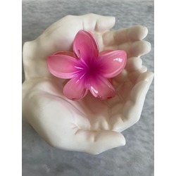 Lotus Çiçek Model Büyük Boy Mandal Toka / Pembe