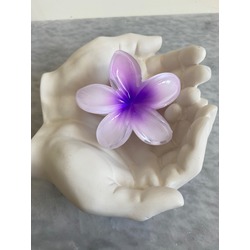 Lotus Çiçek Model Büyük Boy Mandal Toka / Lila