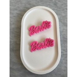 Barbie Yazılı Pembe Renk Çiftli Çocuk Pens Toka