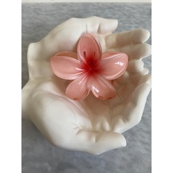 Lotus Çiçek Model Büyük Boy Mandal Toka / Somon