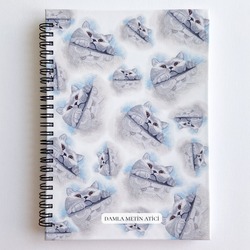 Sevimli Kedi A5 Spiralli Defter