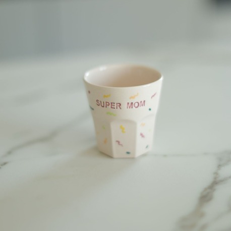 Super Mom Yazılı El Yapımı Seramik Bardak 
