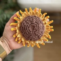 Ayçiçek Örgü Aksesuar Tarifi | Crochet Sunflower Accessory (Digital Download)