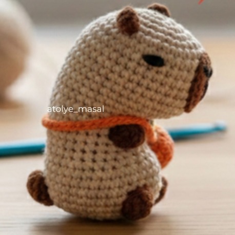 Amigurumi Çıt Çıtlı Stres Oyuncağı Capybara Tarifi