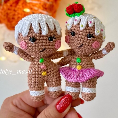 Kurabiye Adam & Kurabiye Kız PDF Tarif Seti | Gingerbread Man & Gingerbread Girl PDF Pattern