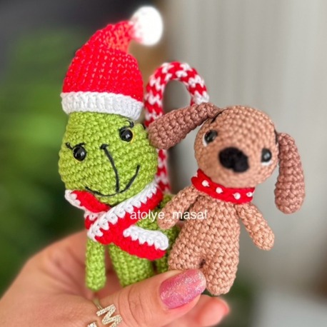 Yeşil Kötü Adam ve Köpek PDF | Green Villain and Dog Crochet Pattern (Digital Download)