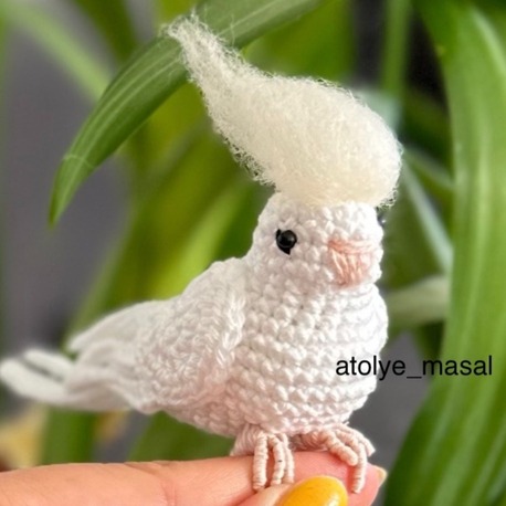 Araba Süsü Minik Kuş PDF Tarif | Video Destekli | Mini Bird Car Charm (Digital Download)