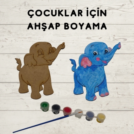 Ahşap Fil Boyama