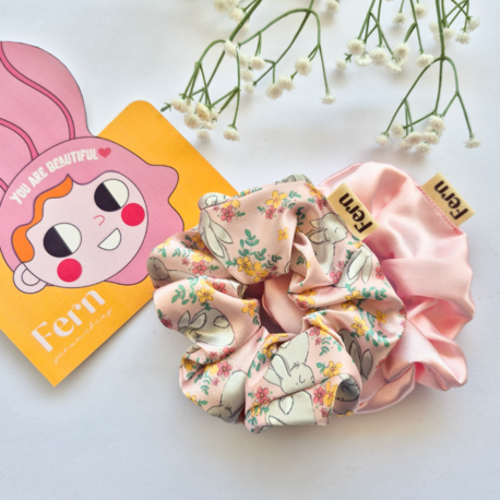 Scrunchie/Lastikli Toka 2'li Set Rabbit -  Large