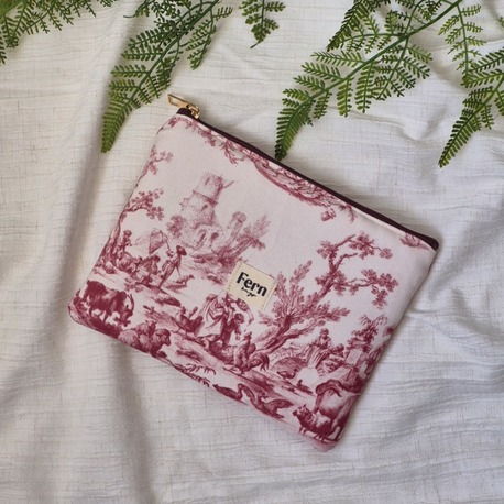 Kindle(E-Kitap Okuyucu) Kılıfı/Mini Clutch Toile Serisi Bordo