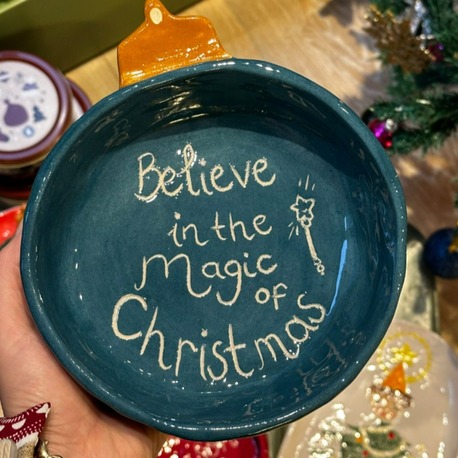 Yılbaşı Konseptli El Yapımı Kase –  “Believe in the Magic of Christmas” | Atölye Gypsy