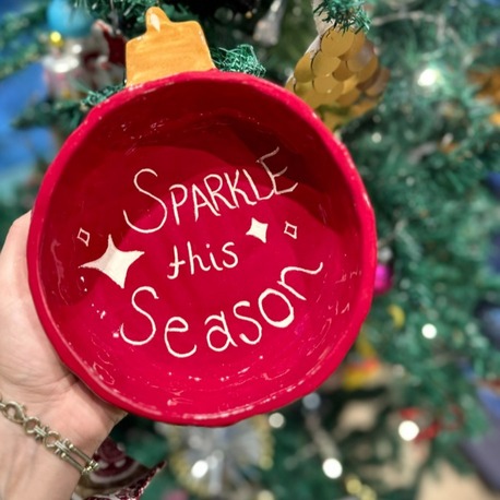 Yılbaşı Konseptli El Yapımı Kase – “Sparkle This Season” | Atölye Gypsy