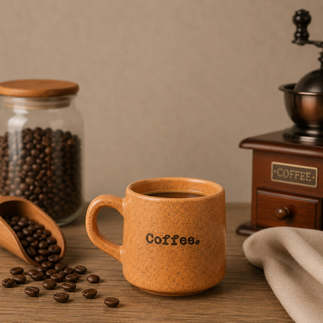 Coffee Turuncu Seramik Kupa