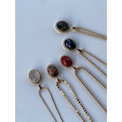 Kuvars, Unakit, Jasper, Obsidyen ve Labradorit Kolyeler