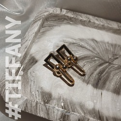 TIFFANY SİYAH GOLD KÜPE
