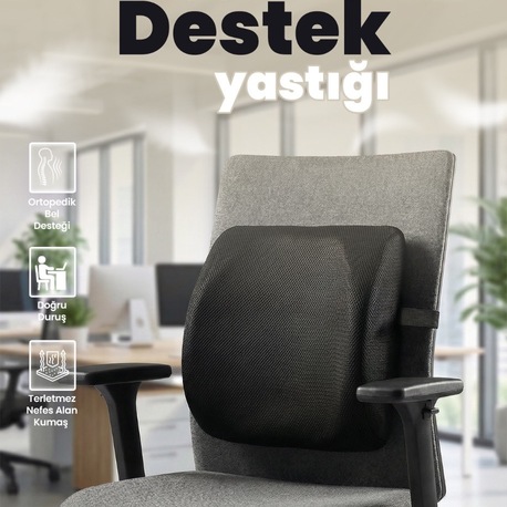 Ortopedik Terletmez Bel Destek Yastığı – Nefes Alan Ev, Ofis, Araç Yastığı 