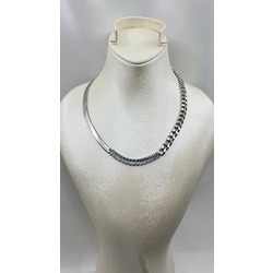 Çelik Silver Baget Taşlı Kolye
