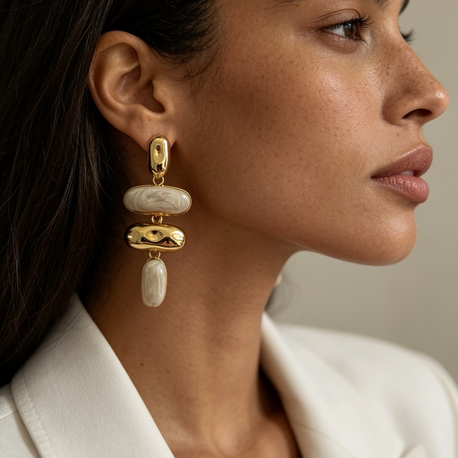 Solea Beige Earring