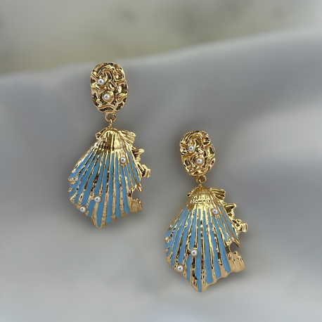 Shell Blue earring 