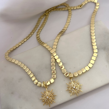 Goldy Stone Necklace 