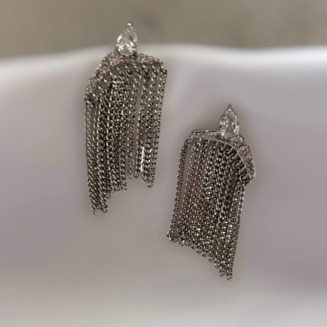 Aura rain earring (Silver)