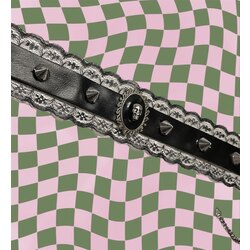 gotik kurukafa detay choker