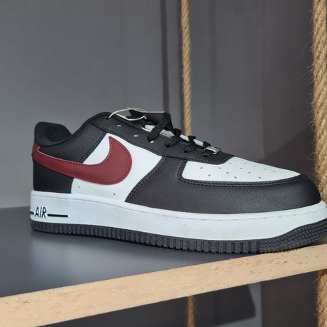 NIKE AIR FORCE 1 SIYAH BEYAZ BORDO ERKEK