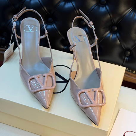 Valentino VLogo Signature slingback pumps Rugan Pembe (Premium)