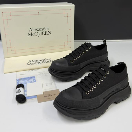 Alexander McQueen Tread Slick Low Lace Up Black Unisex (Premium)