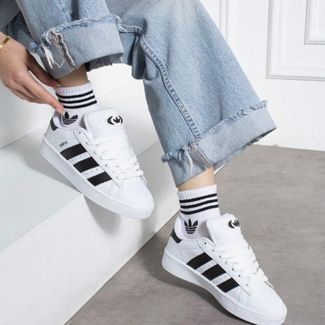 Unisex Campus Günlük Sneaker – Beyaz-siyah