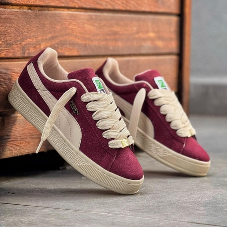  Puma Bordo-Bej Süet Spor Ayakkabı 36-40