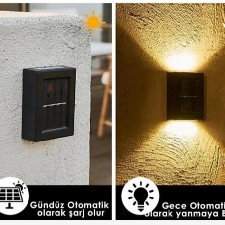 Güneş enerjili duvar lambası çift yönlü