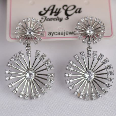Işıltı Çemberi Silver Küpe