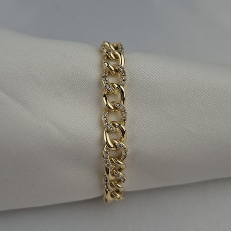Işıltılı 14k Gold Zincir Bileklik