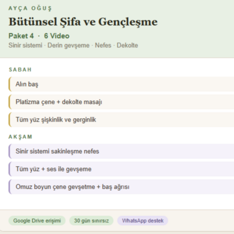 PAKET 4: Sinir Sistemi & Derin Gevşeme Paketi (6 Video)