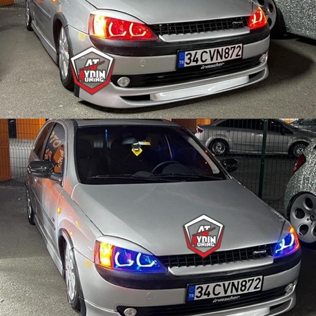 OPEL CORSA D  / 4LÜ L TİP ANGEL SETİ 64 RENK TELEFON KONTROLLÜ